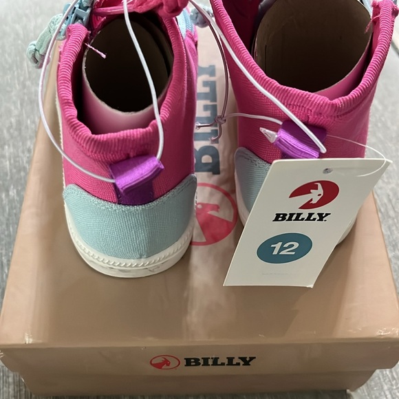 Billy Footwear Toddler Haring Essential High Top Pink/Blue Zipper Sneakers Sz 12 - Picture 4 of 6